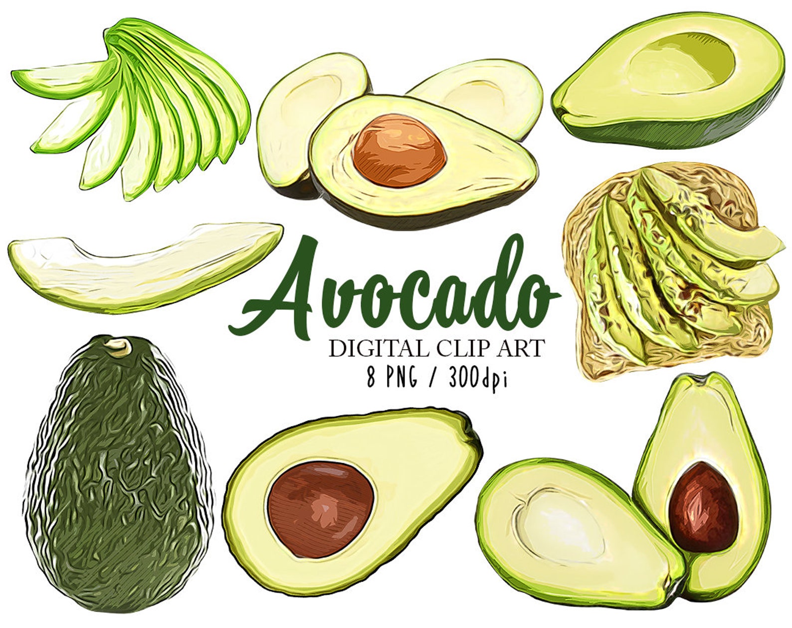 Avocado Clip Art Avocados Clipart Download