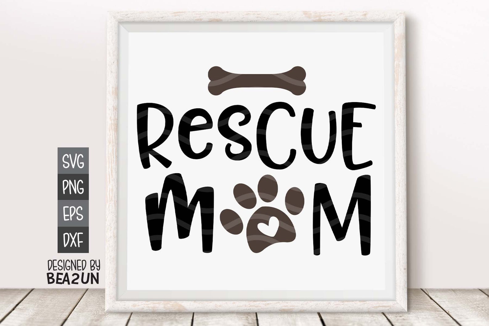 Download Rescue Mom SVG Dog Mama SVG Fur Baby Paw Print Instant | Etsy