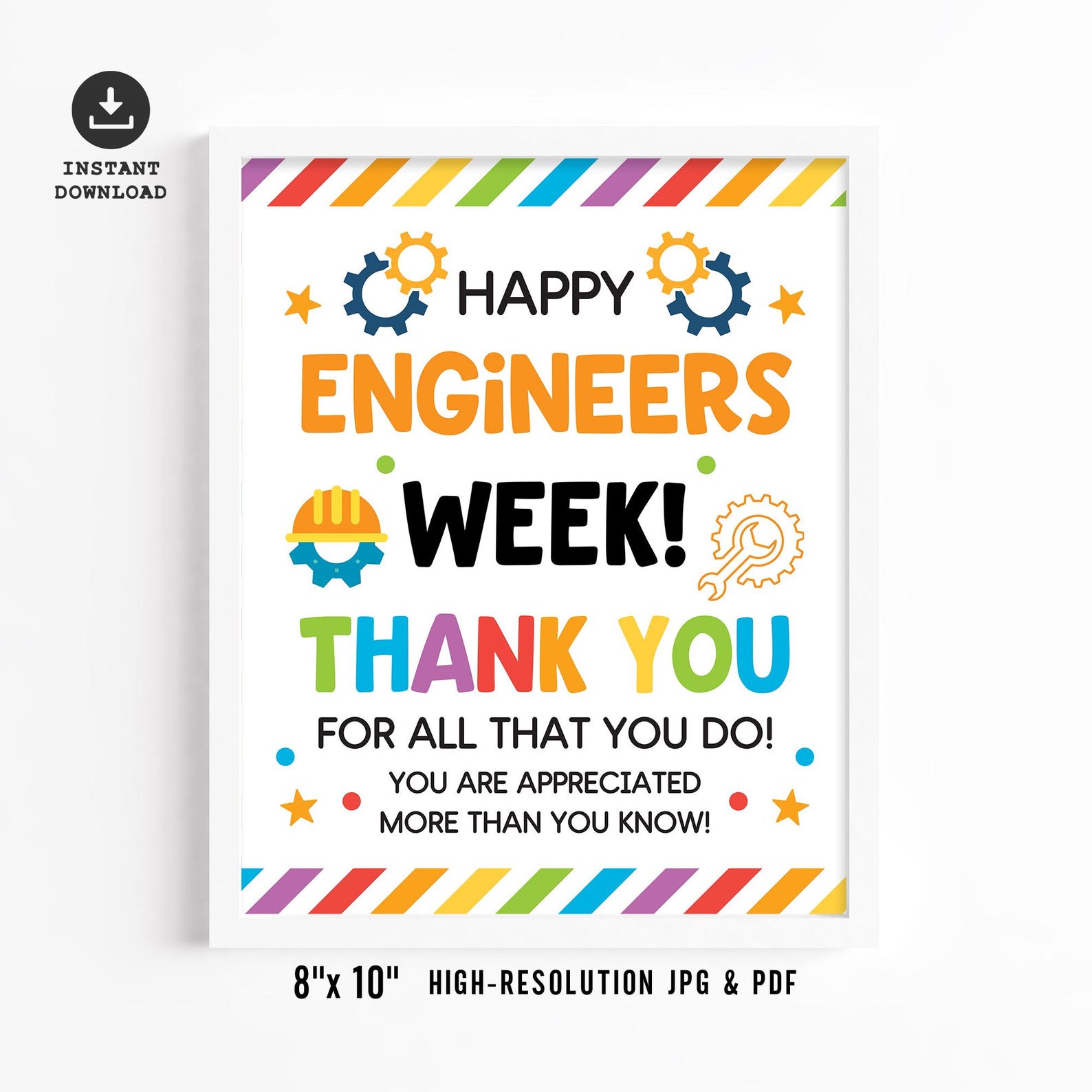 Engineers Week Sign Printable, Engineering Appreciation Poster ...