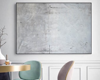 extra large wall art canvas, large abstract painting original, minimalist wall art, gray abstract painting, large canvas art abstract EM902