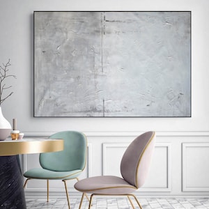 extra large wall art canvas, large abstract painting original, minimalist wall art, gray abstract painting, large canvas art abstract EM902