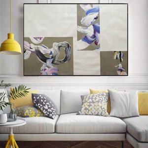 extra large wall art abstract painting original large, flower painting on canvas, large oil painting, Floral Painting, modern wall art EM240