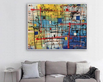 large canvas wall art, modern abstract painting original, large abstract canvas art, contemporary wall art, living room wall art on canvas