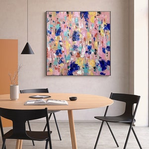 colorful abstract painting, extra large wall art abstract, modern abstract wall art, large abstract painting canvas, textured wall art EM35