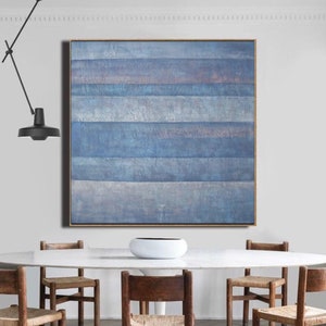 large blue abstract painting on canvas, extra large wall art abstract, modern abstract art, large abstract wall art, oversized wall art EM62