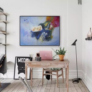 large canvas wall art, modern abstract painting on canvas, extra large wall art abstract, abstract acrylic painting, oversized wall artEM151