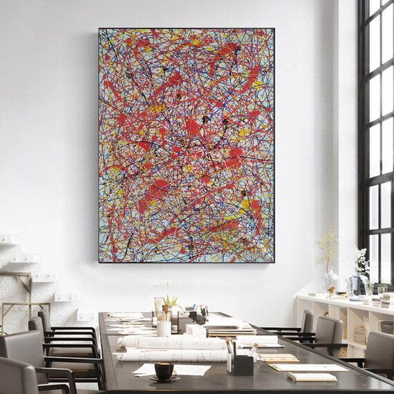 モダン抽象画、大きな抽象画オリジナル、特大壁アートキャンバス絵画