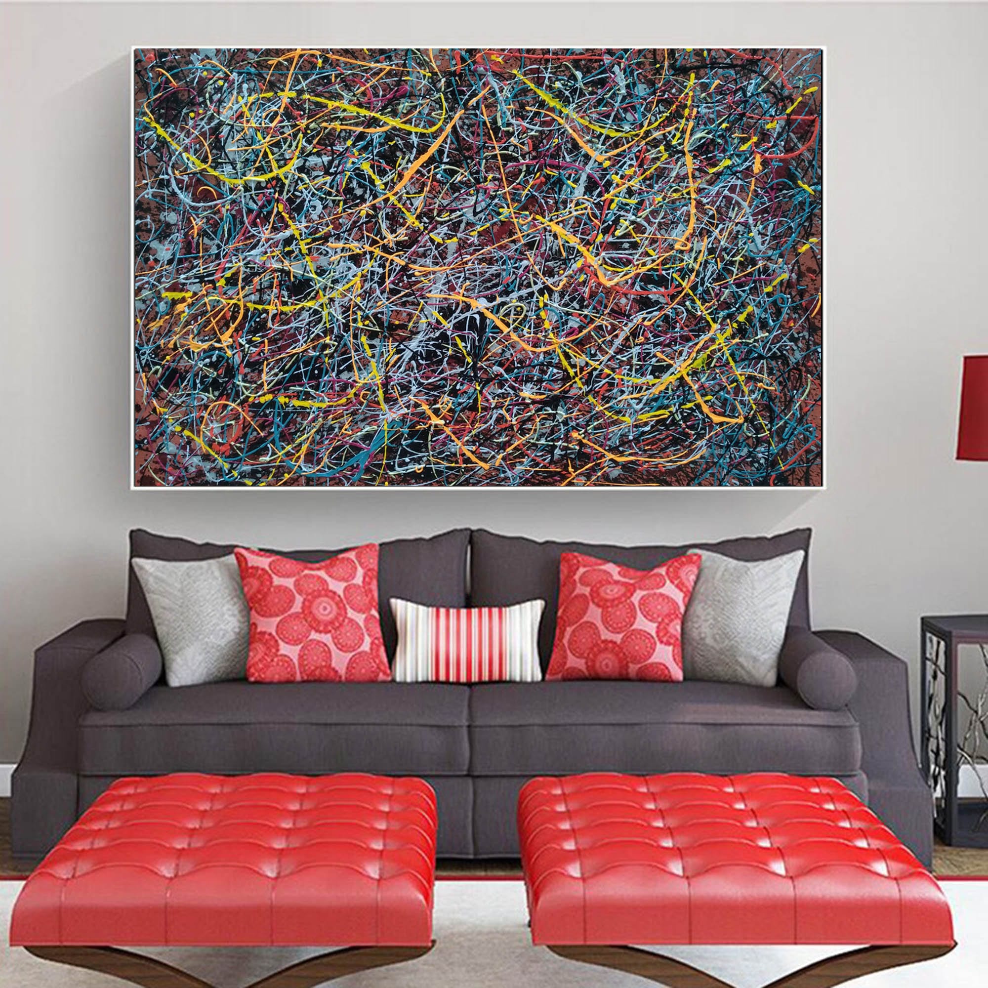Modern Abstract Painting, Large Canvas Wall Art, Huge Wall Art on ...