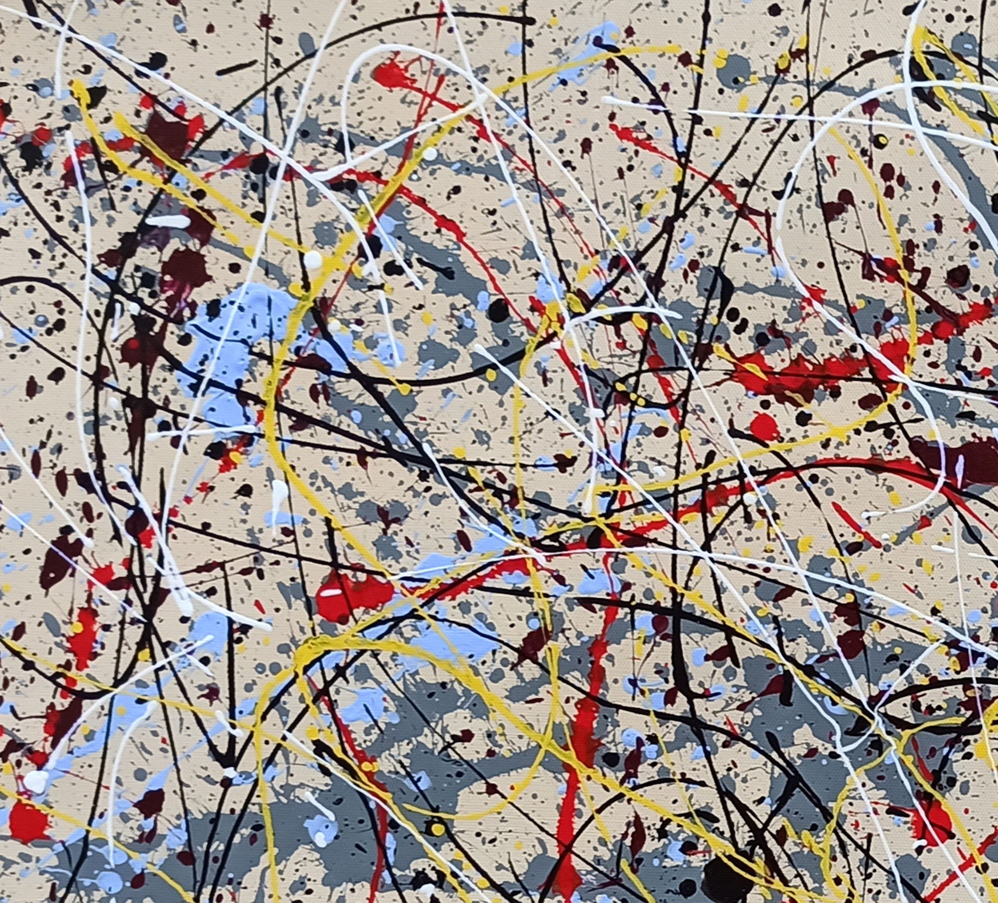 Original abstract painting Jackson Pollock style painting on Etsy