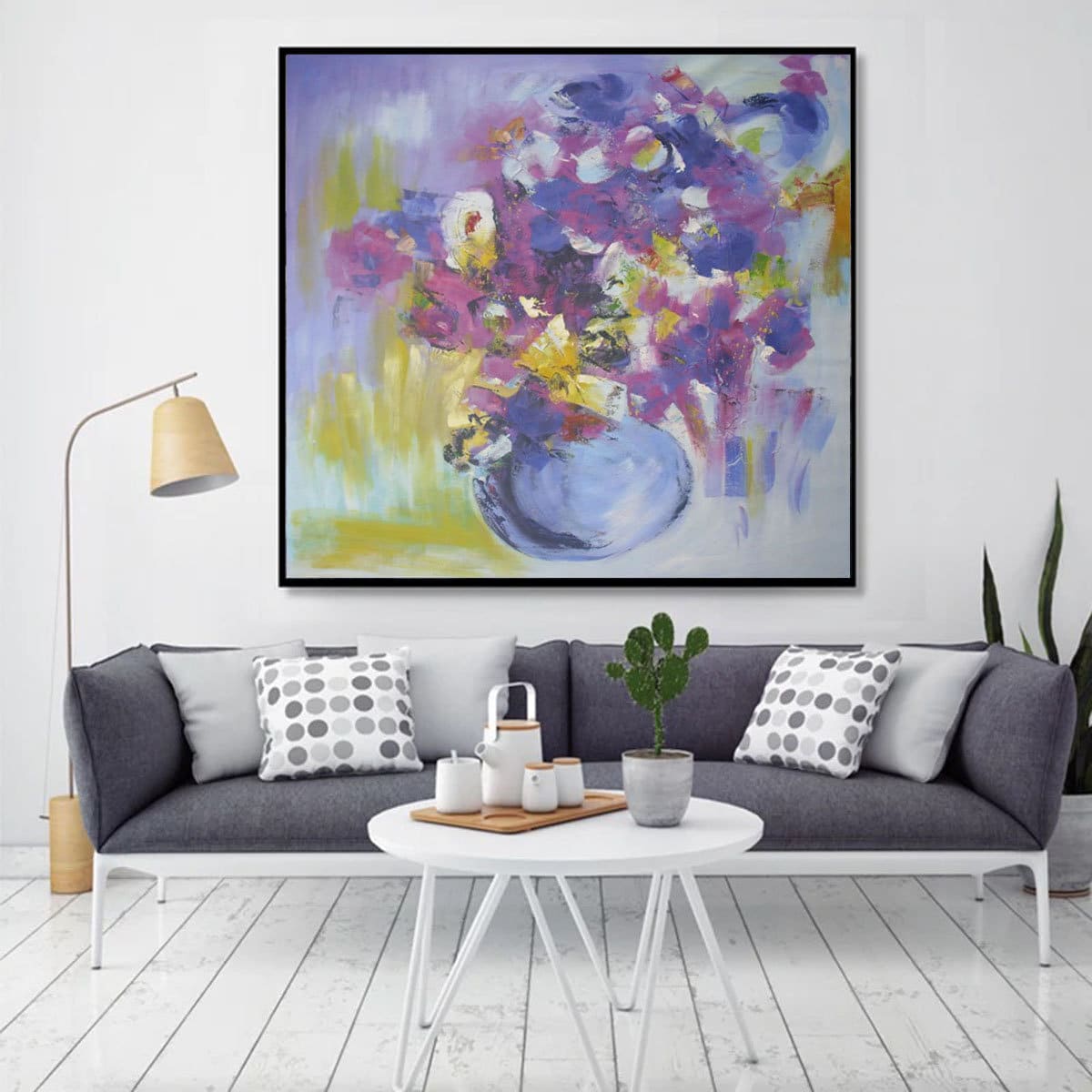 Modern Abstract Painting Original Floral Painting Extra - Etsy