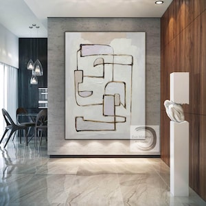 Beige Wandbild Abstrakte Malerei Abstrakte Kunst Beige Wandbild Abstrakte Kunst Beige Wandbild EM138