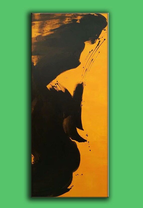 ハープサンド1 EM75 用の大きな抽象アクリル絵画、サイズ: 幅 30