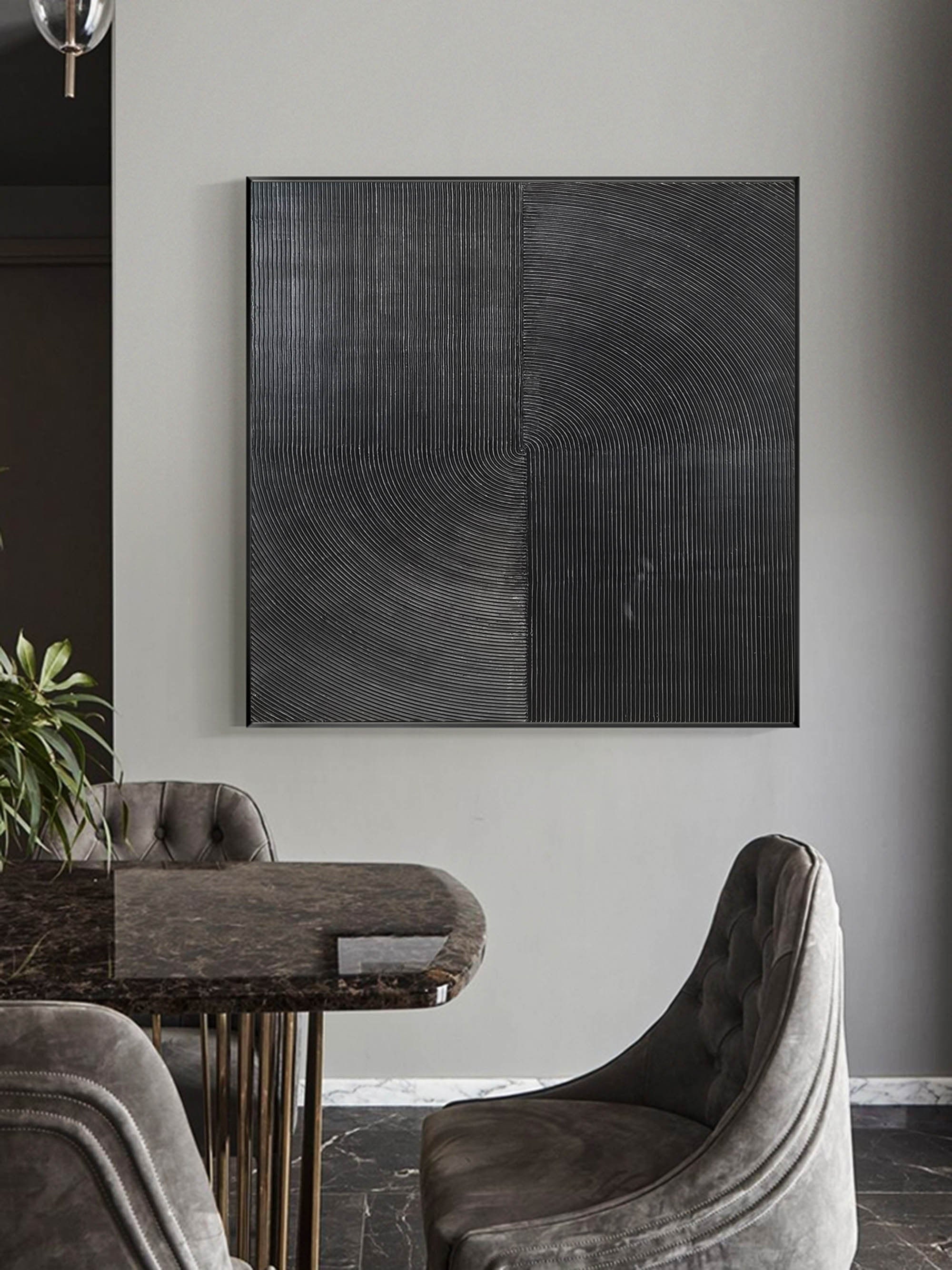Very Black Painting on Canvas Original Oil Painting on Etsy UK