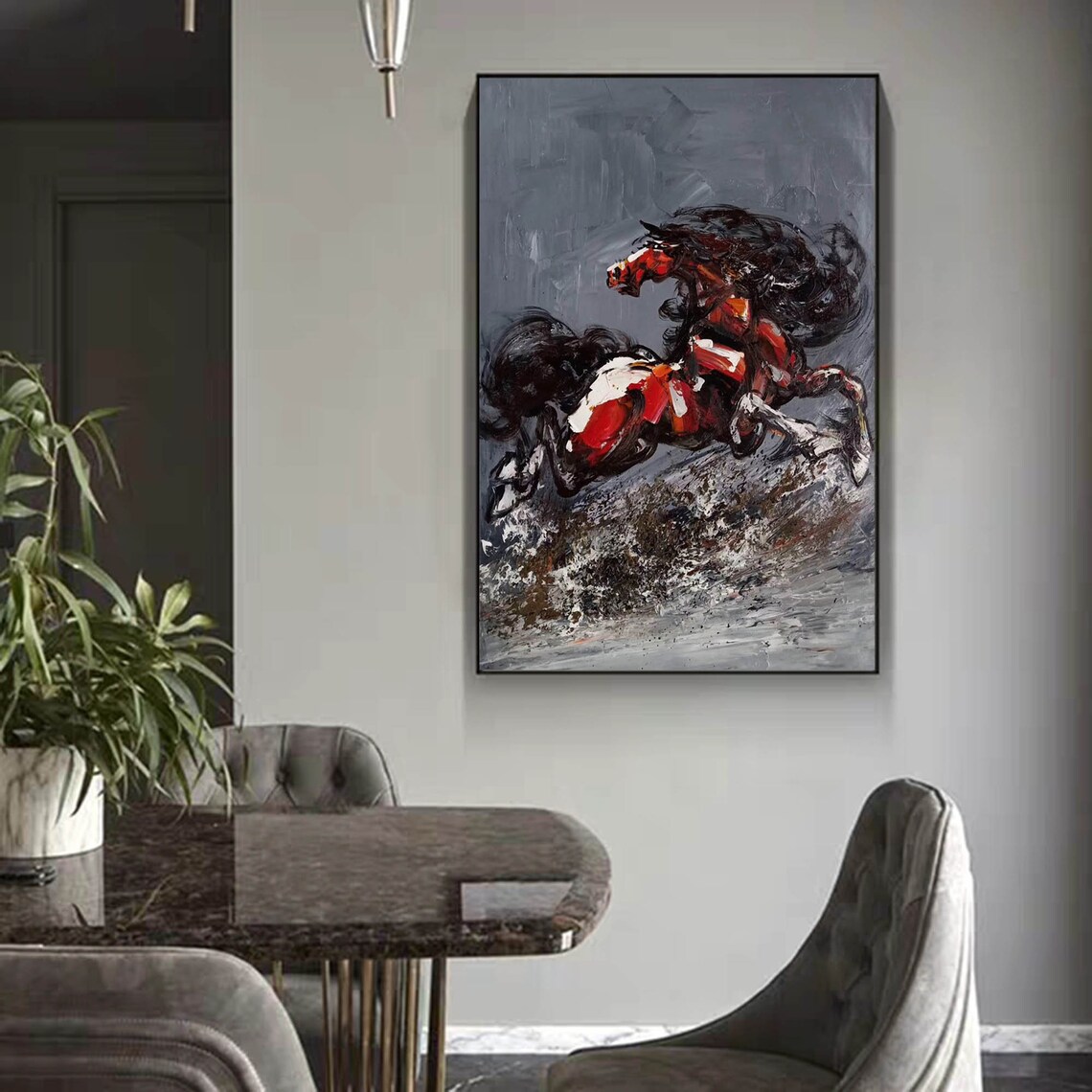Extra Large Canvas Wall Art Horse Painting on Canvas - Etsy