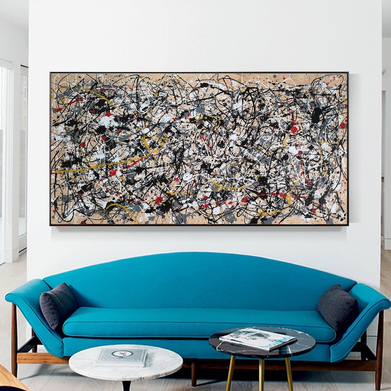 Modern Abstract Painting Original Oversized Wall Art Canvas Etsy