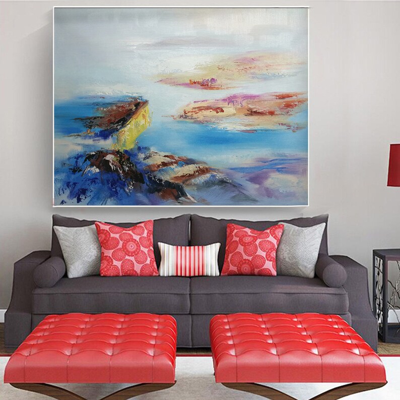 Modern Abstract Painting Bedroom Large Wall Art Large Oil Etsy