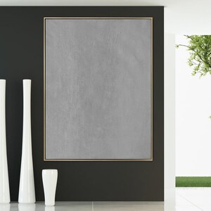 large abstract painting on canvas, gray painting, minimalist wall art, original oil painting, oversized wall art, abstract canvas art EM237