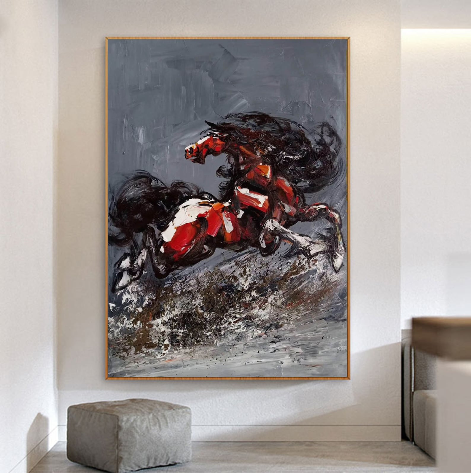 Extra Large Canvas Wall Art Horse Painting on Canvas - Etsy