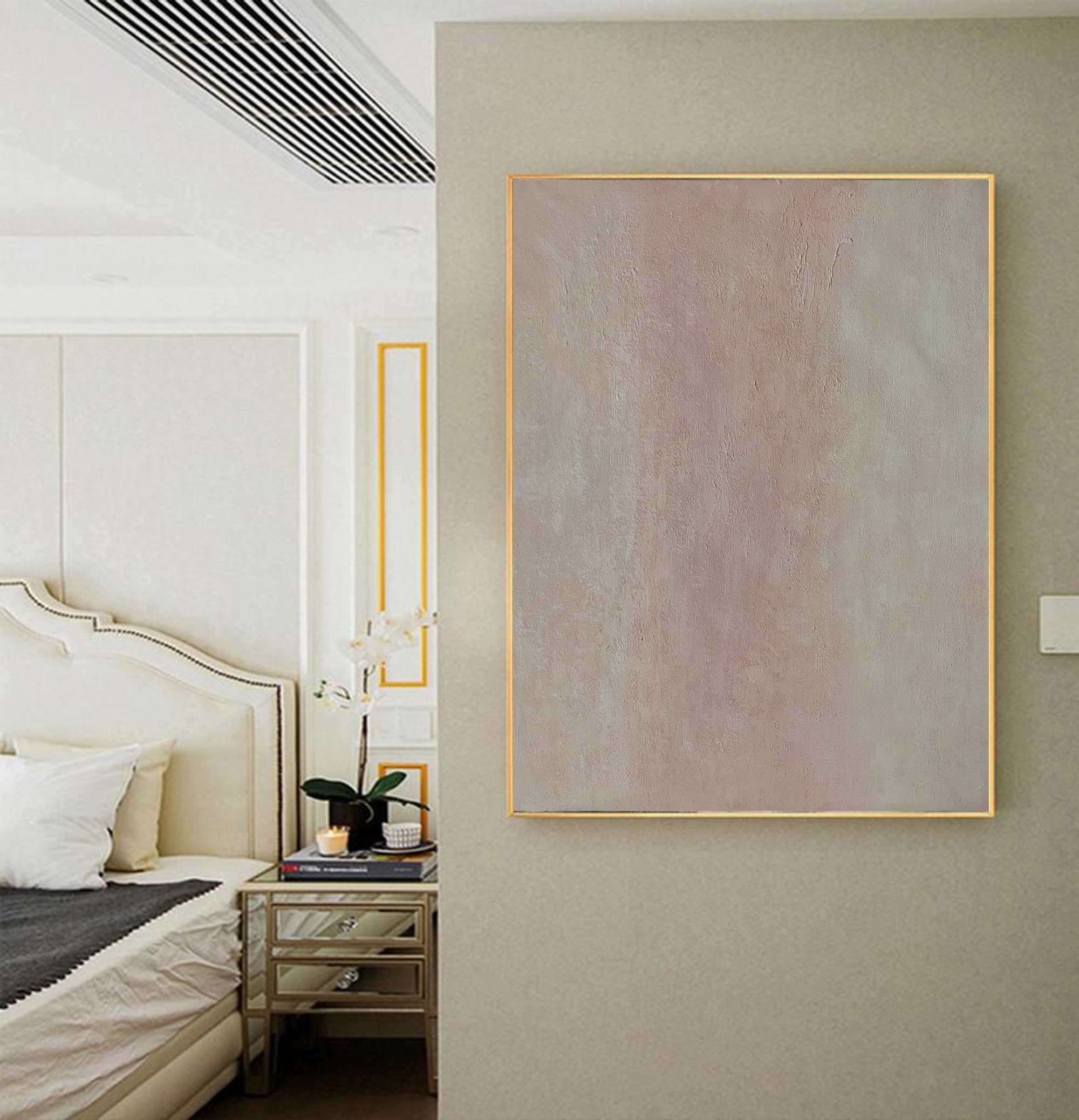 large abstract painting original on canvas, pink abstract painting, oversized abstract wall art, large canvas wall art, textured art EM236