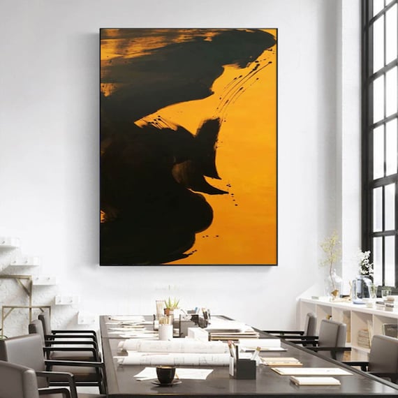 ハープサンド1 EM75 用の大きな抽象アクリル絵画、サイズ: 幅 30