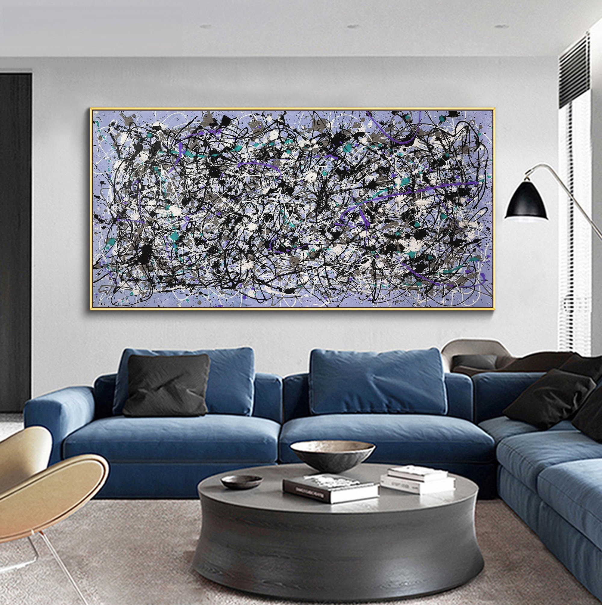 Large Oil Painting Abstract, Modern Wall Art, Oversized Wall Art ...