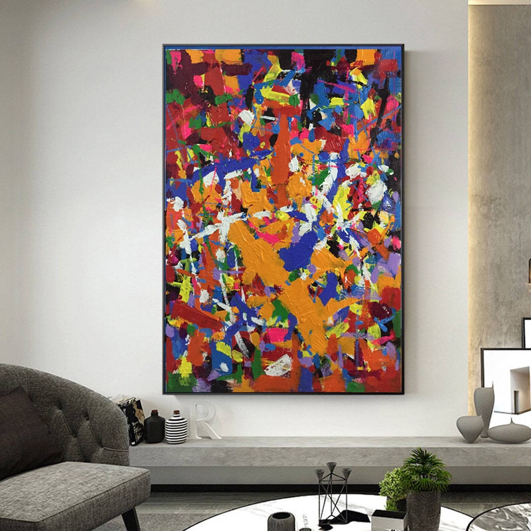 Modern Abstract Painting Original, Extra Large Canvas Wall Art, Large ...