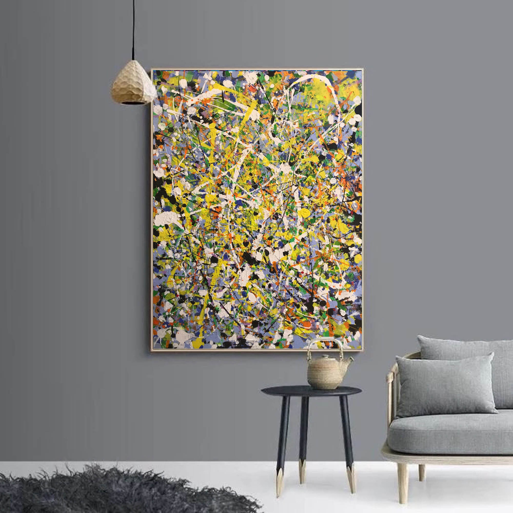 Yellow Painting Abstract Large Oil Painting Large Canvas Etsy