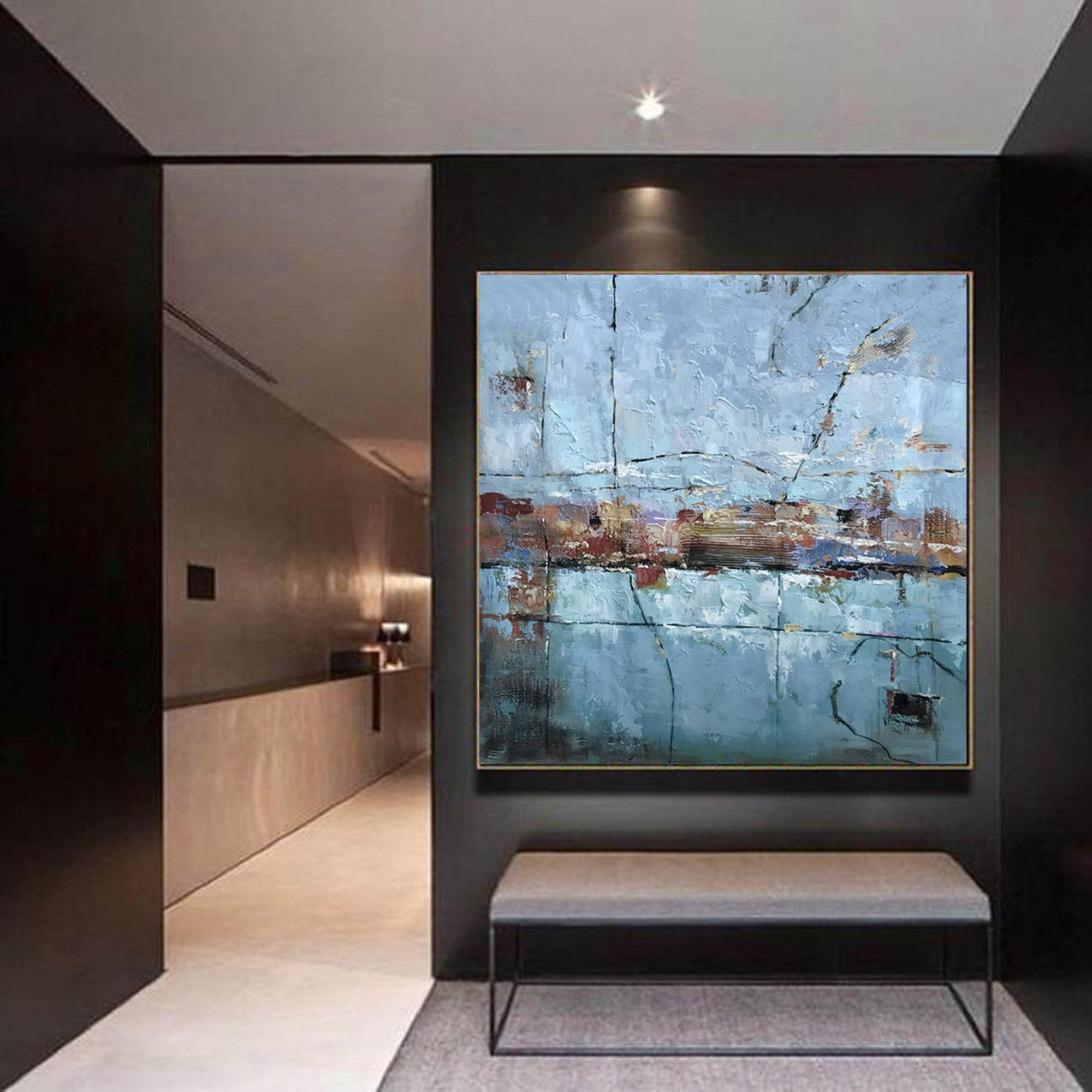 Modern Abstract Painting on Canvas Original, Extra Large Wall Art ...