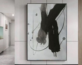 współczesna sztuka ścienna, duża abstrakcyjna sztuka ścienna, abstrakcyjna sztuka na płótnie, ogromna sztuka ścienna, minimalistyczne malarstwo, nowoczesne obrazy abstrakcyjne EM44