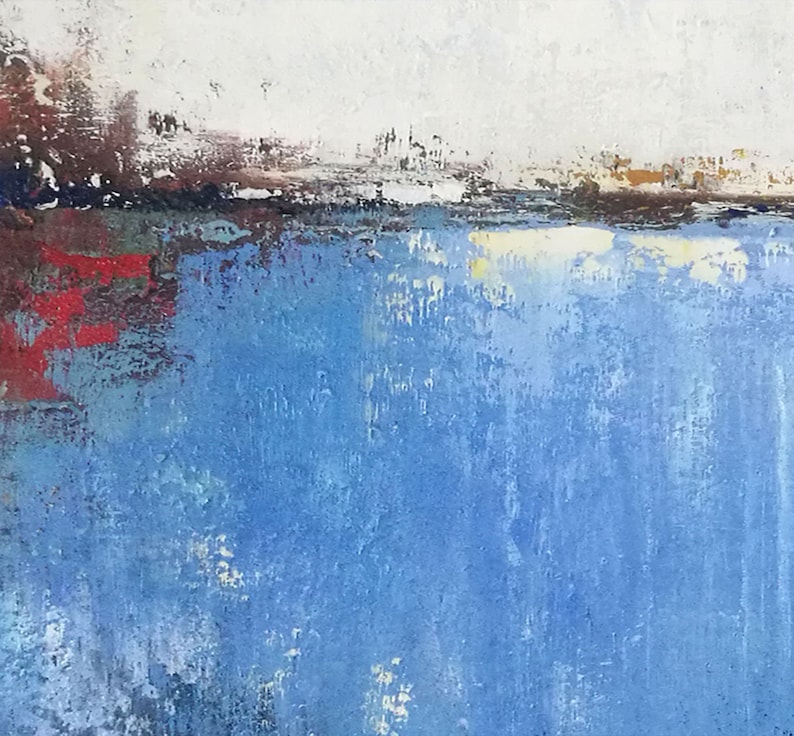 Blue Abstract Painting on Canvas Large Canvas Art Abstract - Etsy