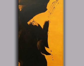 ハープサンド1 EM75 用の大きな抽象アクリル絵画、サイズ: 幅 30