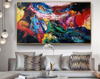 abstract painting original, large wall art canvas, large oil painting abstract, contemporary abstract wall art, large abstract art EM59