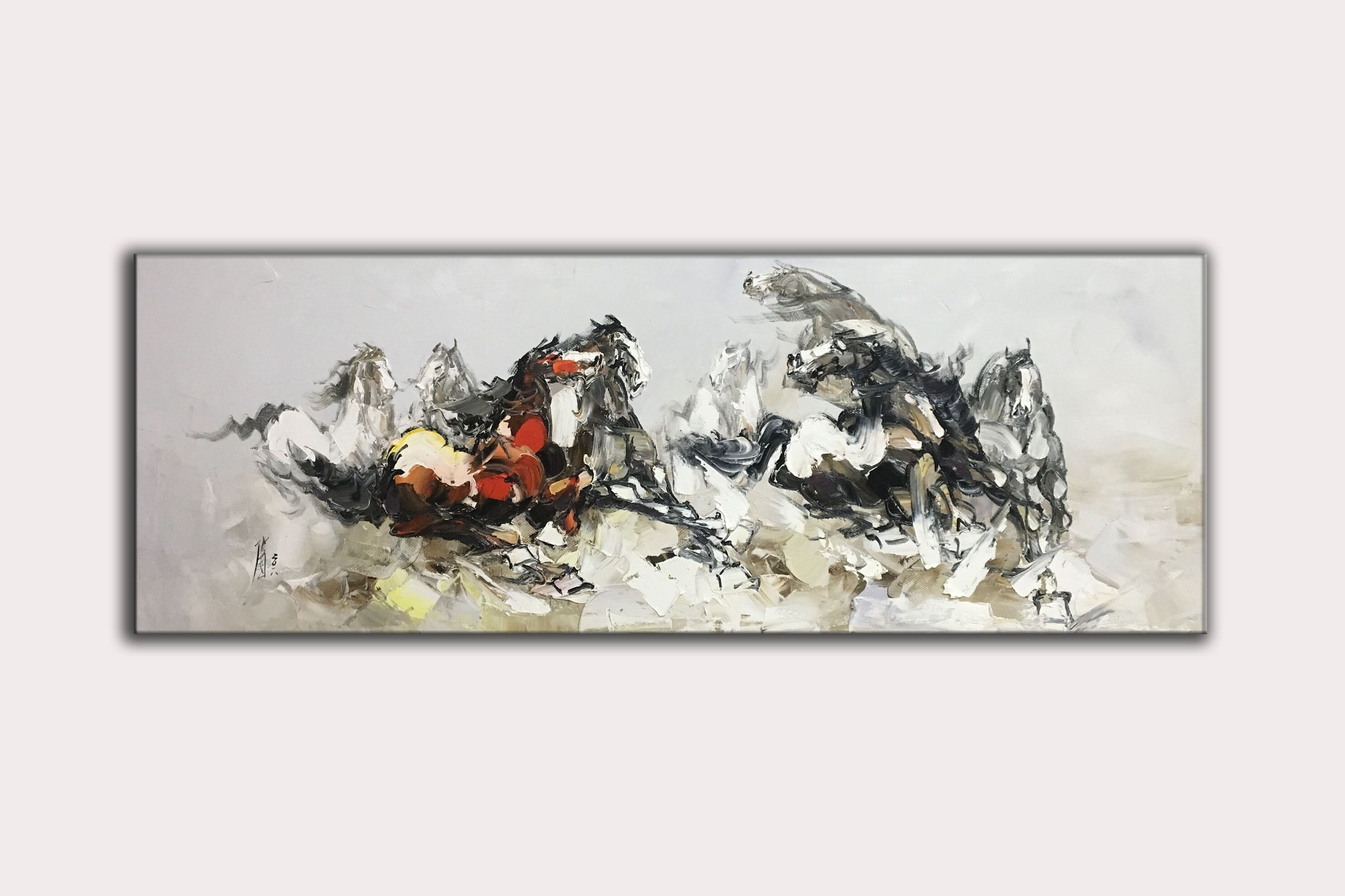 Beautiful horse paintings on canvas large abstract paintings | Etsy