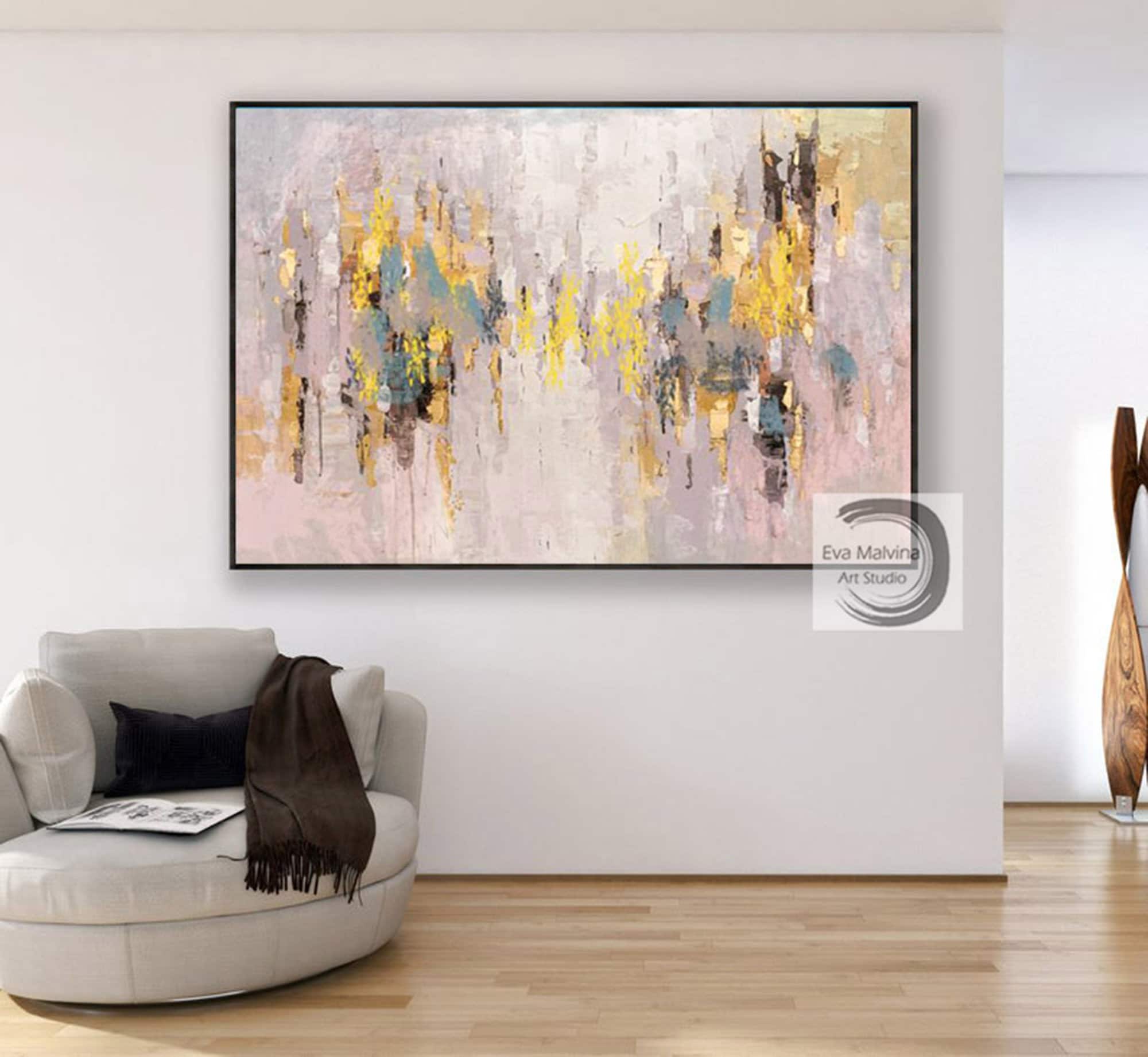 Original Abstract Painting on Canvas Living Room Wall Art Handmade