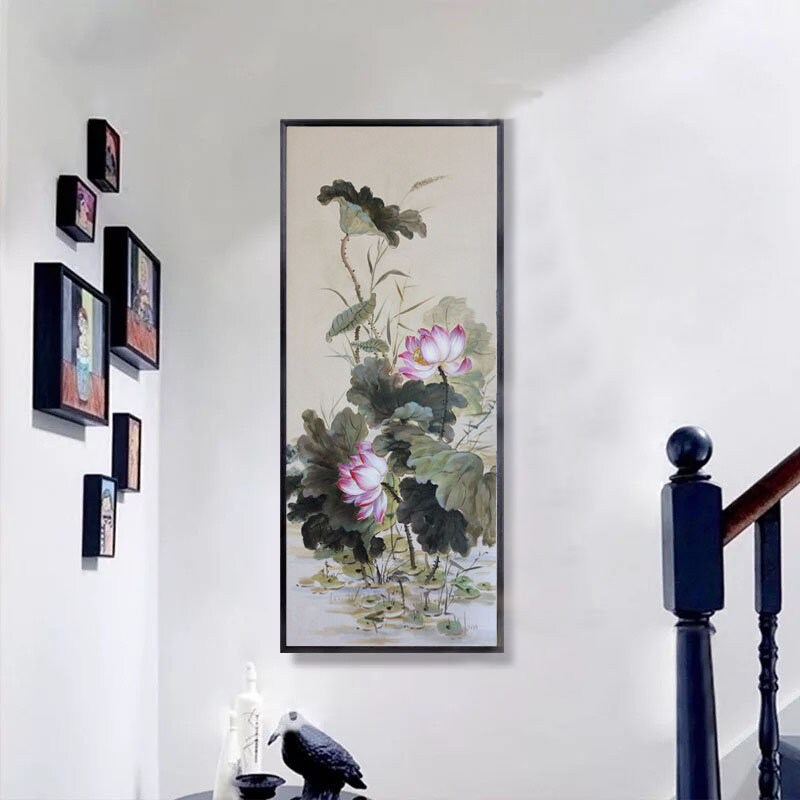 Large Wall Art, Abstract Painting, Original Art, Lotus Oil Painting ...