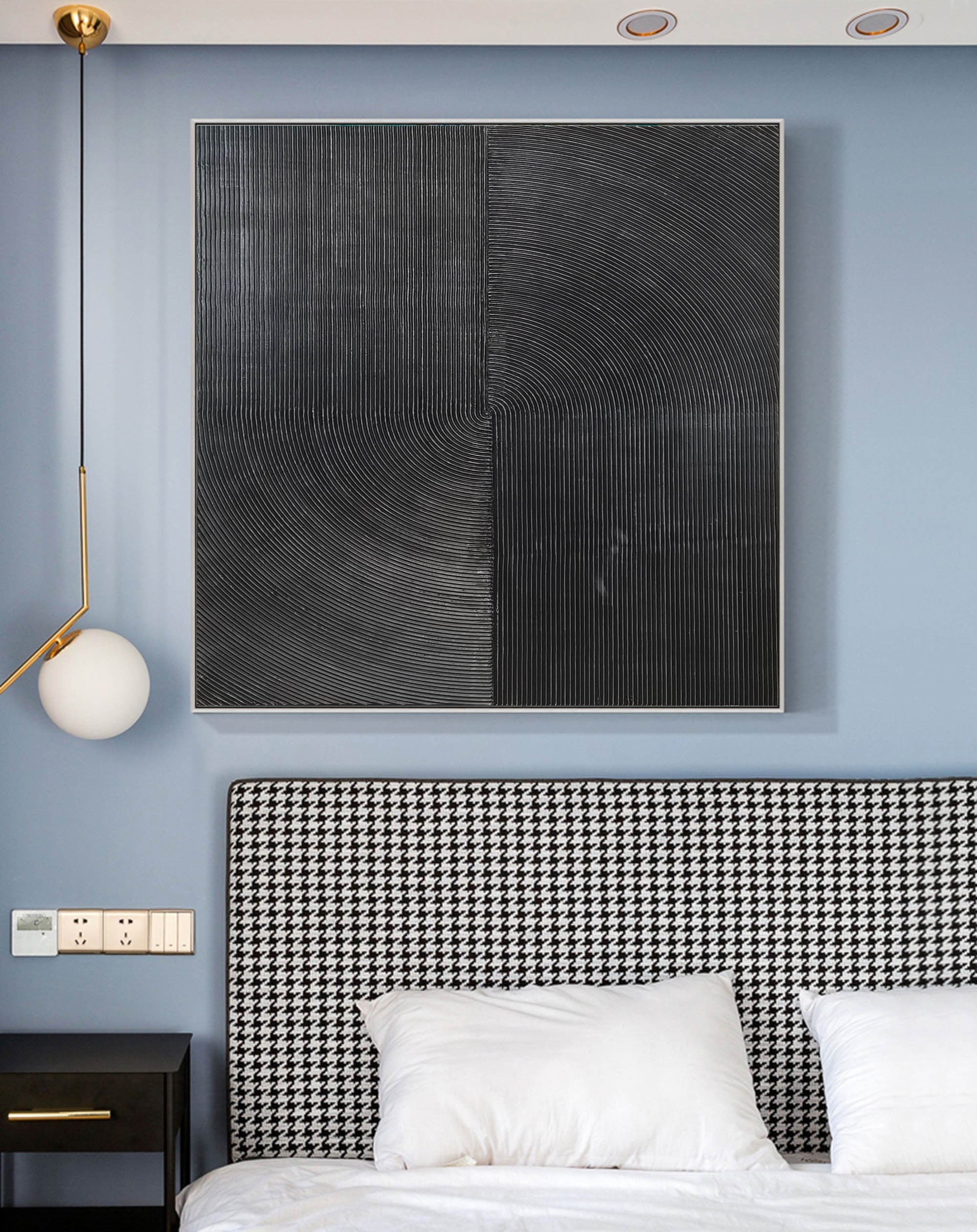 Very Black Painting on Canvas Original Oil Painting on Etsy UK