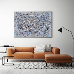 large oil painting abstract, modern abstract canvas art, drip painting, large abstract painting on canvas, extra large wall art canvas EM962