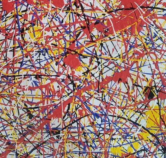 モダン　抽象画　絵画　アート　ヴィンテージ モダン抽象画、大きな抽象画オリジナル、特大壁アートキャンバス絵画