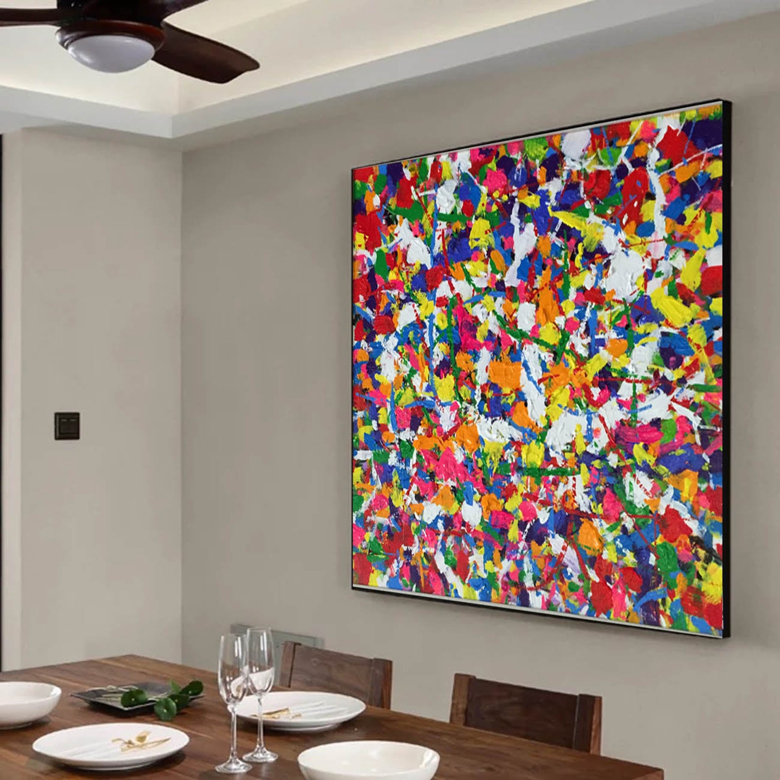 Large canvas wall art Modern canvas wall art Hand-painted | Etsy