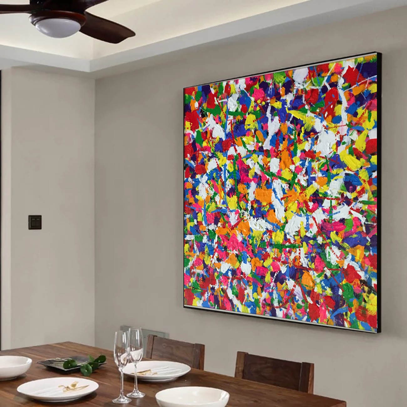 Large canvas wall art Modern canvas wall art Handpainted Etsy