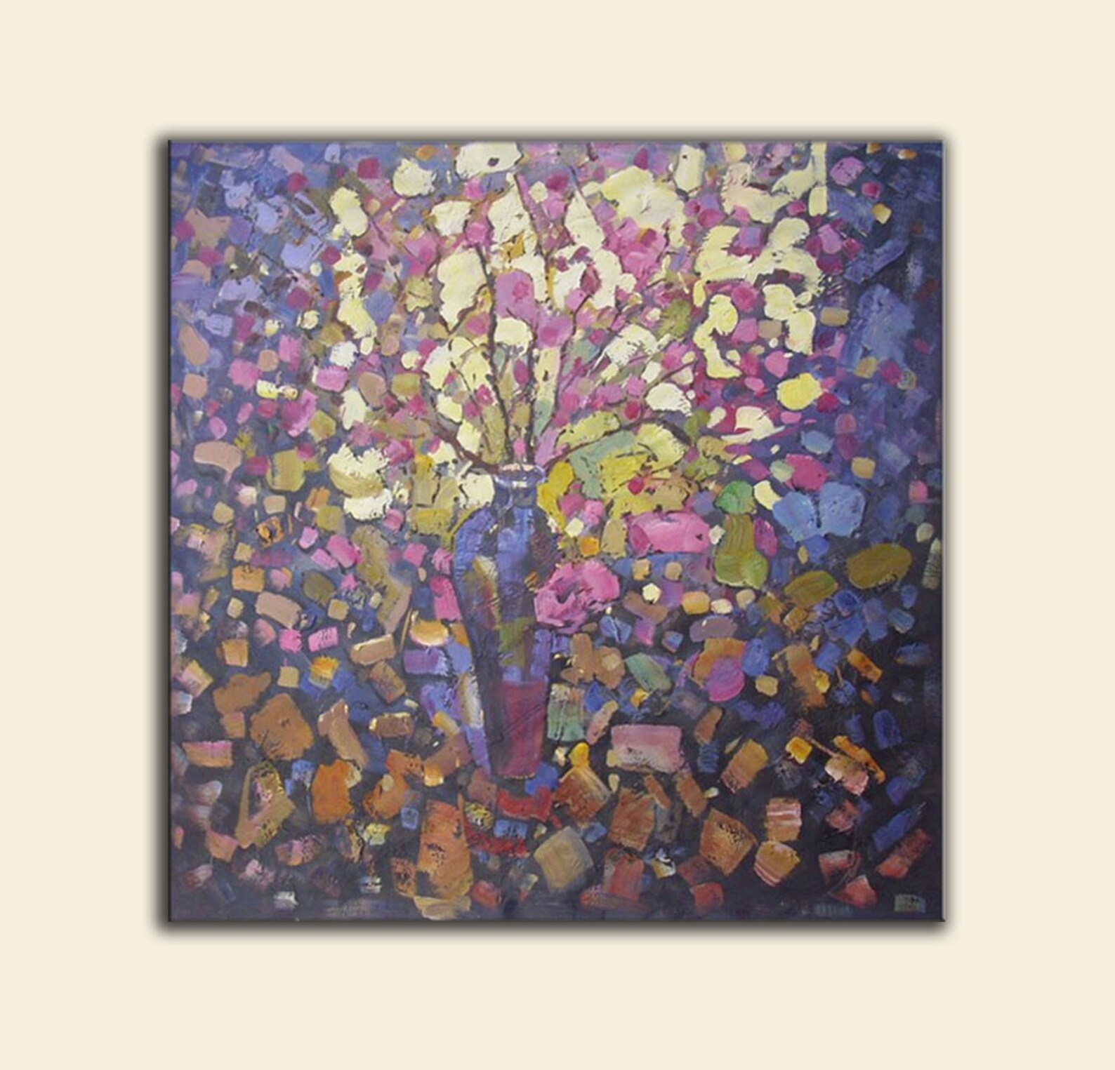 Hand Painted Canvas Art Painting Art Colorful Abstract Art Etsy