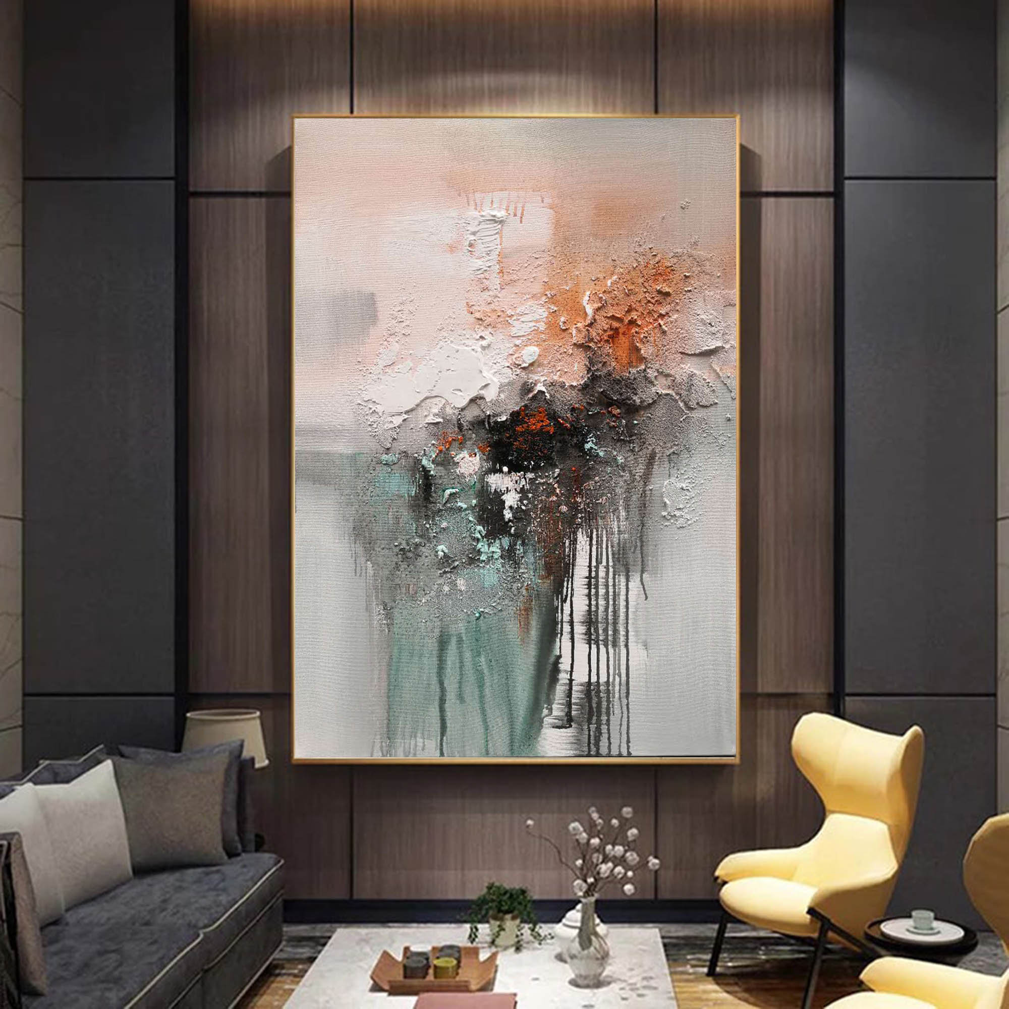 Large Acrylic Painting Extra Large Abstract Wall Art Modern - Etsy