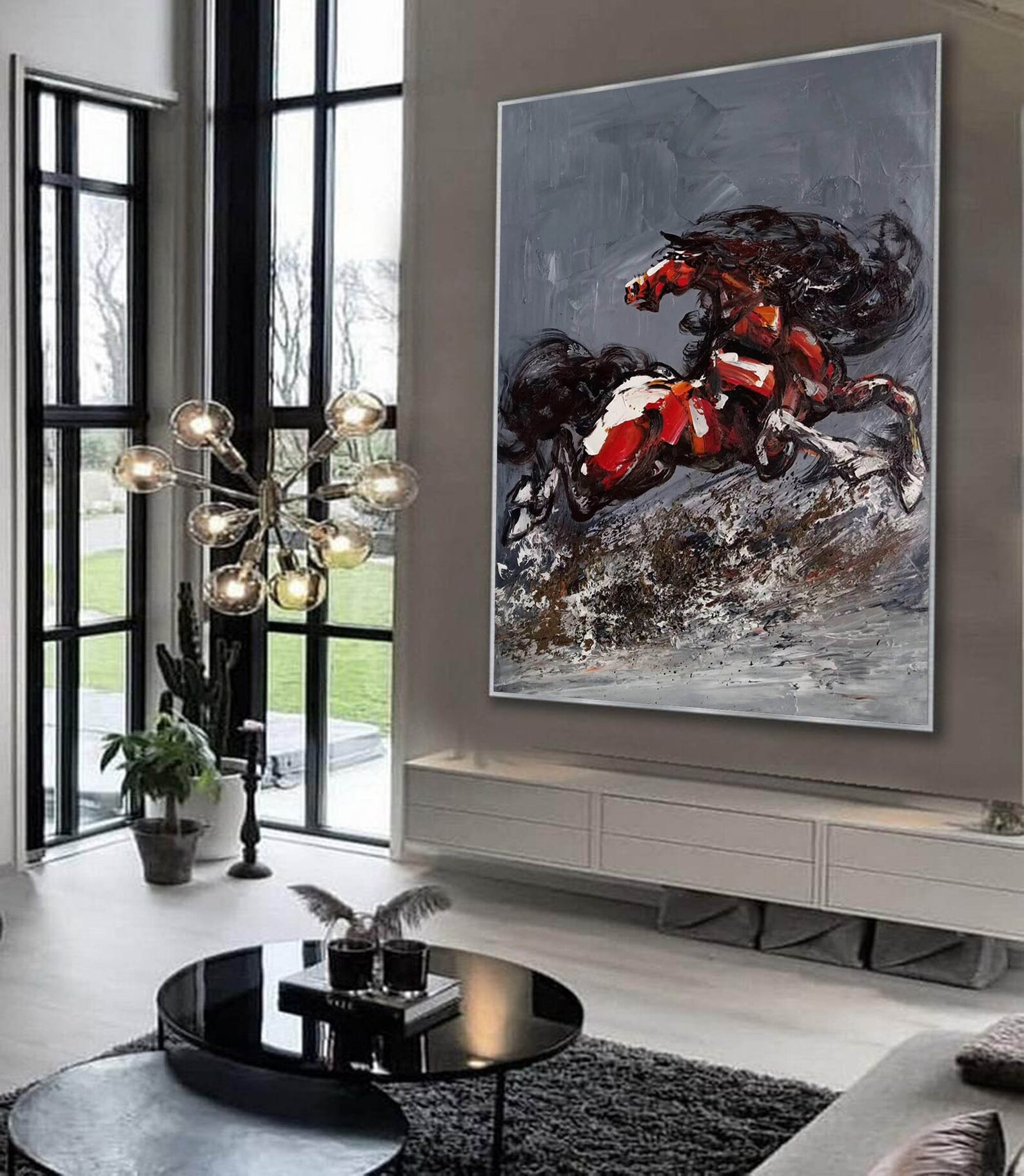 Extra Large Canvas Wall Art Horse Painting on Canvas - Etsy