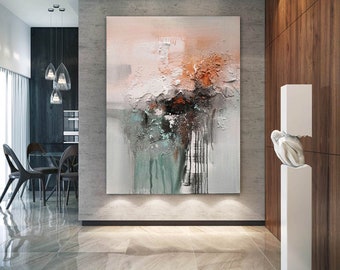 large acrylic painting, extra large abstract wall art, modern abstract painting on canvas, original oil painting, oversized canvas art EM55