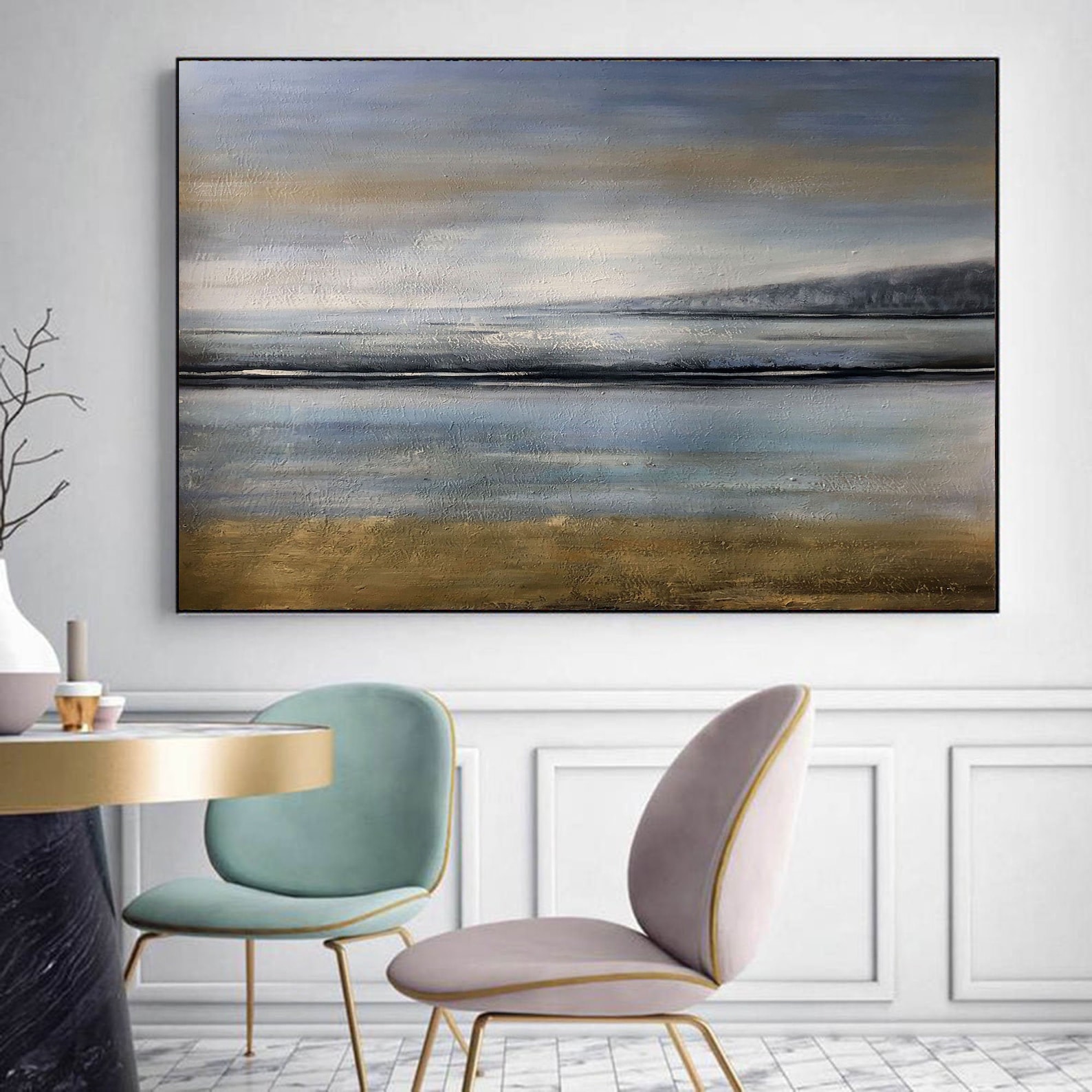 Landscape Painting Original, Large Oil Painting, Modern Abstract ...