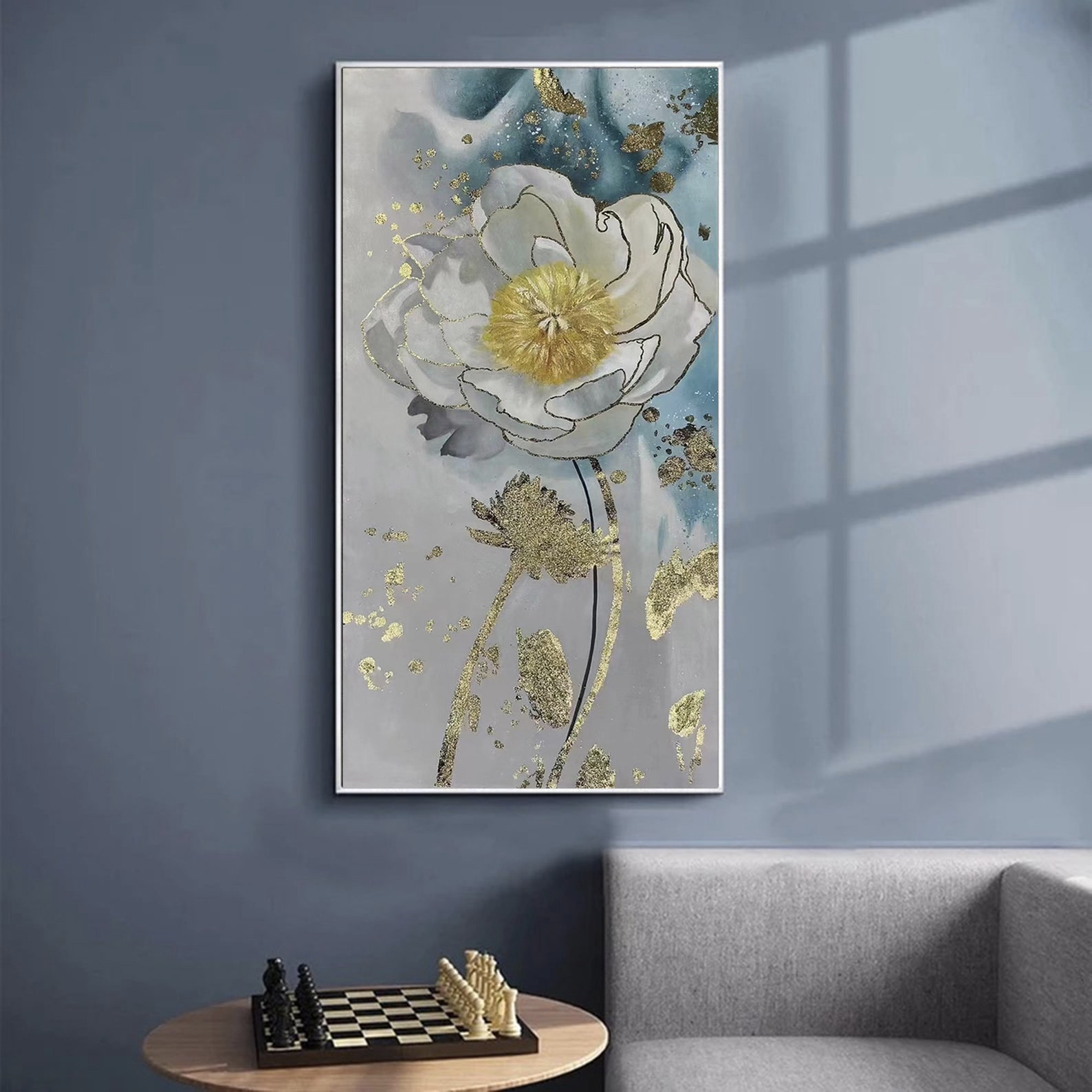 Original Abstract Painting on Canvas Floral Wall Art Handmade Canvas ...