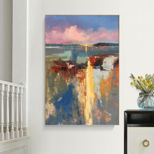 colorful paintings abstract, original paintings on canvas large, modern abstract wall art, oversized wall art, contemporary painting EM9