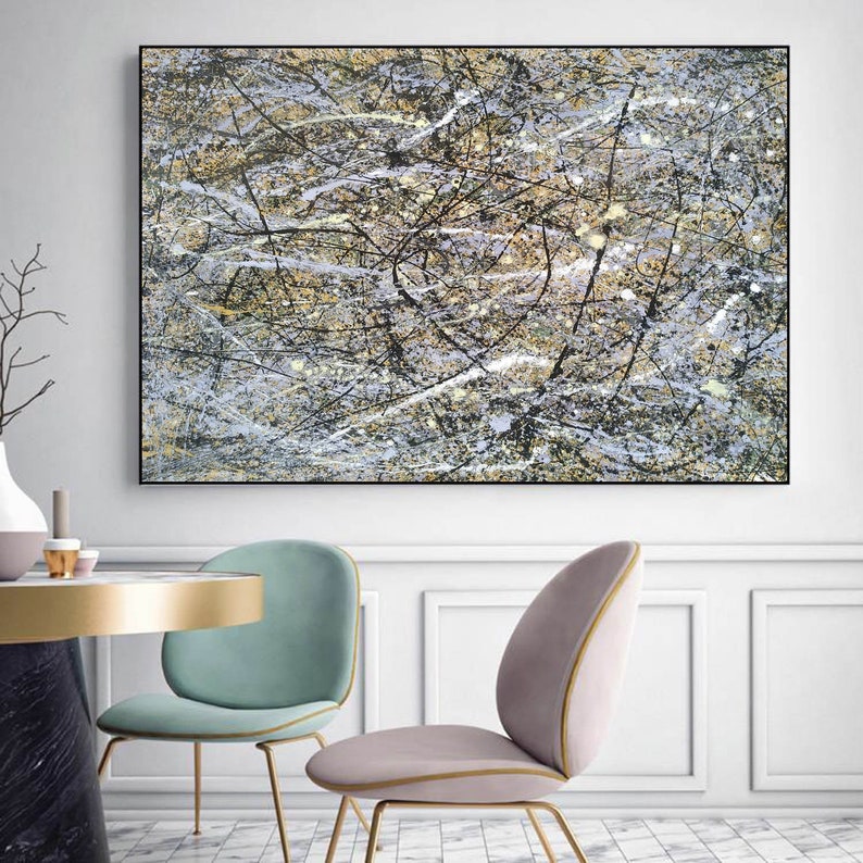 Original Grey Painting Extra Large Wall Art Abstract Artwork Etsy