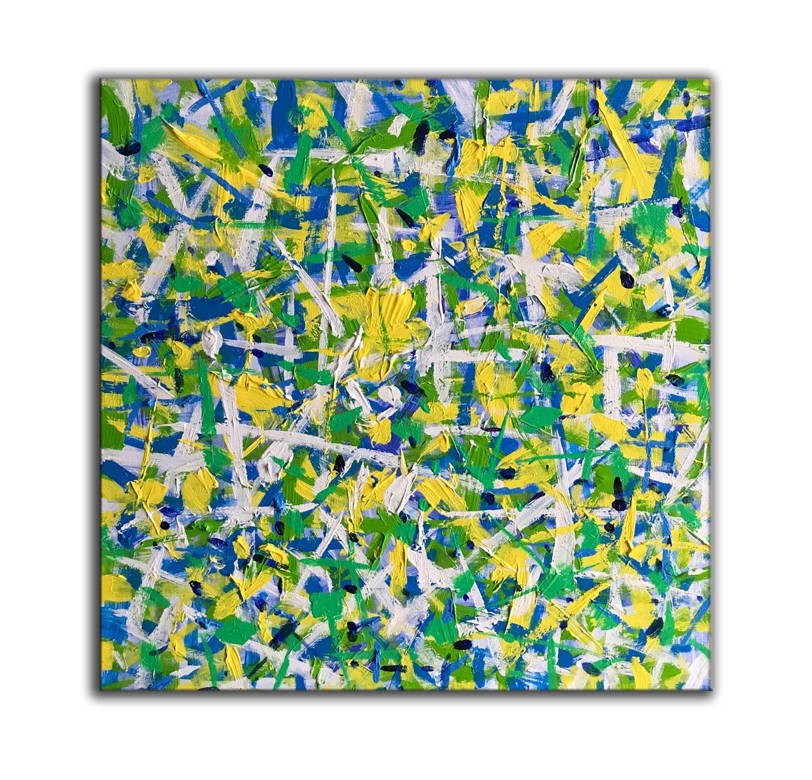 Large abstract wall art green abstract painting extra large Etsy