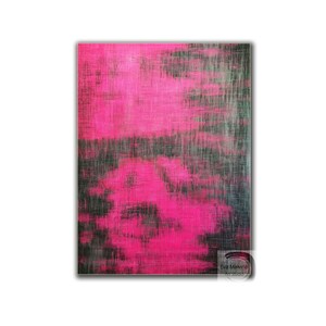 Pintura de arte de pared rosa, arte abstracto rosa original, arte de lienzo grande, arte de pared abstracto original, arte contemporáneo, decoración de pared para sala de estar E28 imagen 6